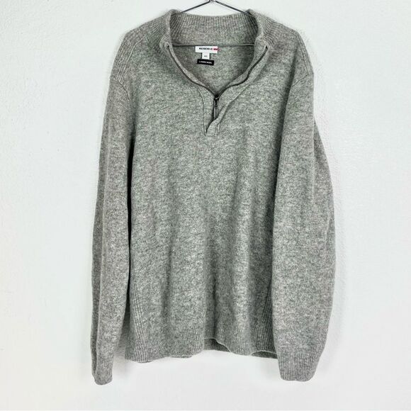 Reserve Lambs Wool Quarter Zip Sweater - Picture 1 of 4